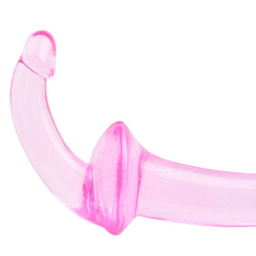 Double Fun Pink Strapless Strap On Dildo 12 Inch