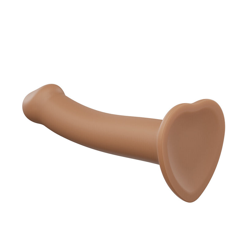 Strap On Me Silicone Dual Density Bendable Dildo Small Caramel 7 Inch