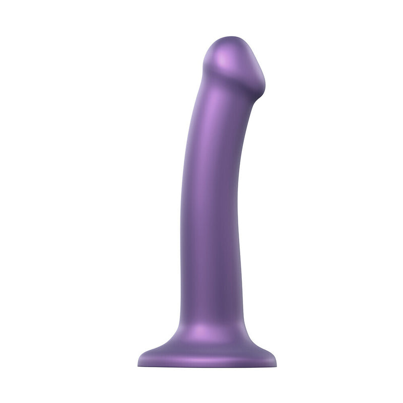 Strap On Me Mono Density Metalic Shine Dildo Medium Purple 7.6 Inch