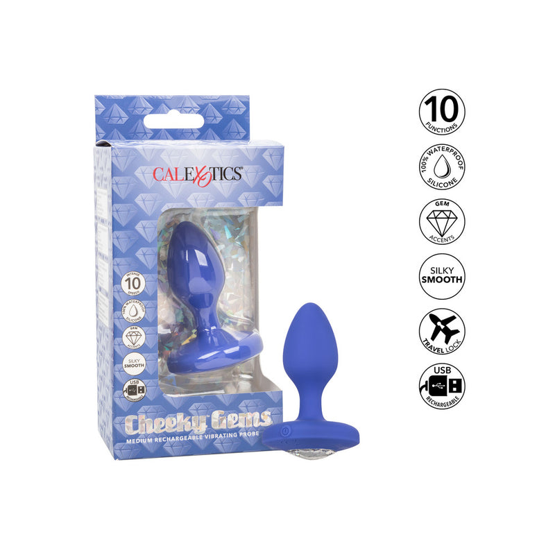 Cheeky Gems Medium Rechargeable Vibrating Butt Plug