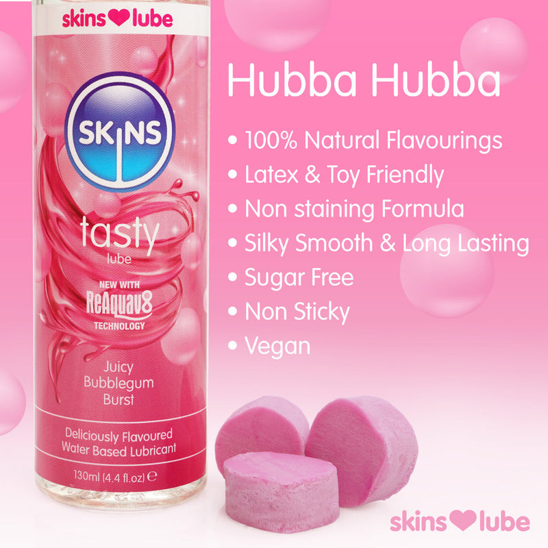 Skins Juicy Bubblegum Blast Water-Based Lubricant 130ml