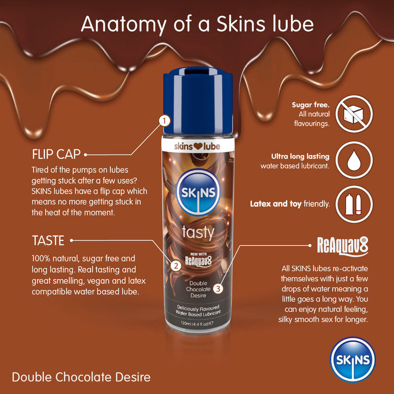 Skins Double Chocolate Desire Water-Based Lubricant 130ml