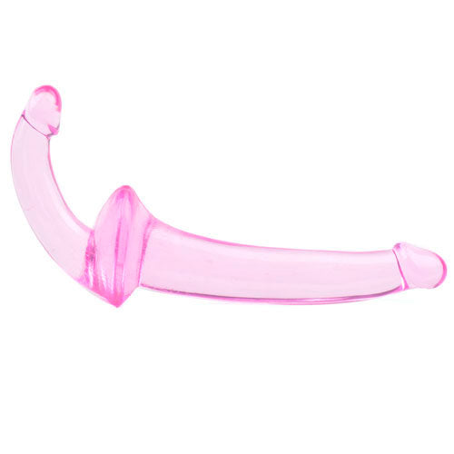 Double Fun Pink Strapless Strap On Dildo 12 Inch