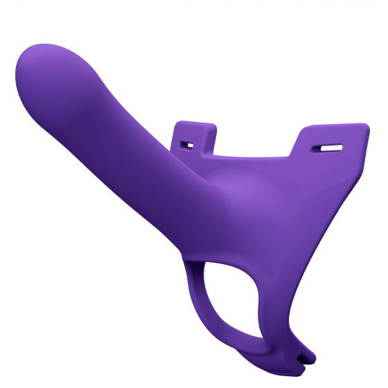 Zoro Silicone Strap on System With Waistbands Purple 5.5 Inch